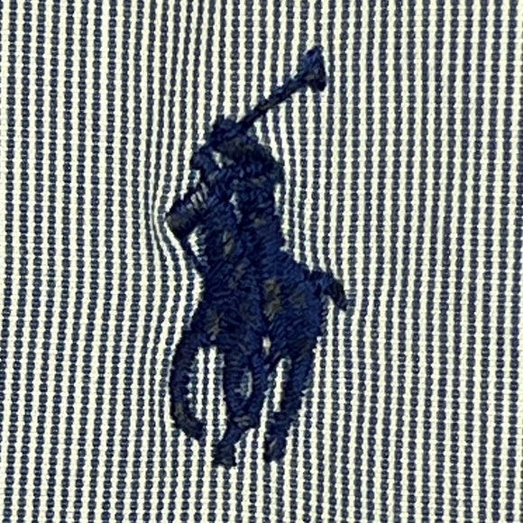 RALPH LAUREN Blue Custom Fit Button Down Shirt Size 16.5 34/35 - Picture 5 of 13